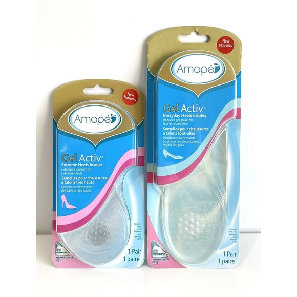 Amopé Gel Activ Ladies High Heel Insoles ~ Comfort Insoles ~ Set of 2 ~ NEW - Picture 2 of 10